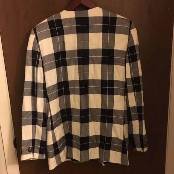 Vintage Lord & Taylor Plaid Double Breast Blazer - Picture 4 of 4